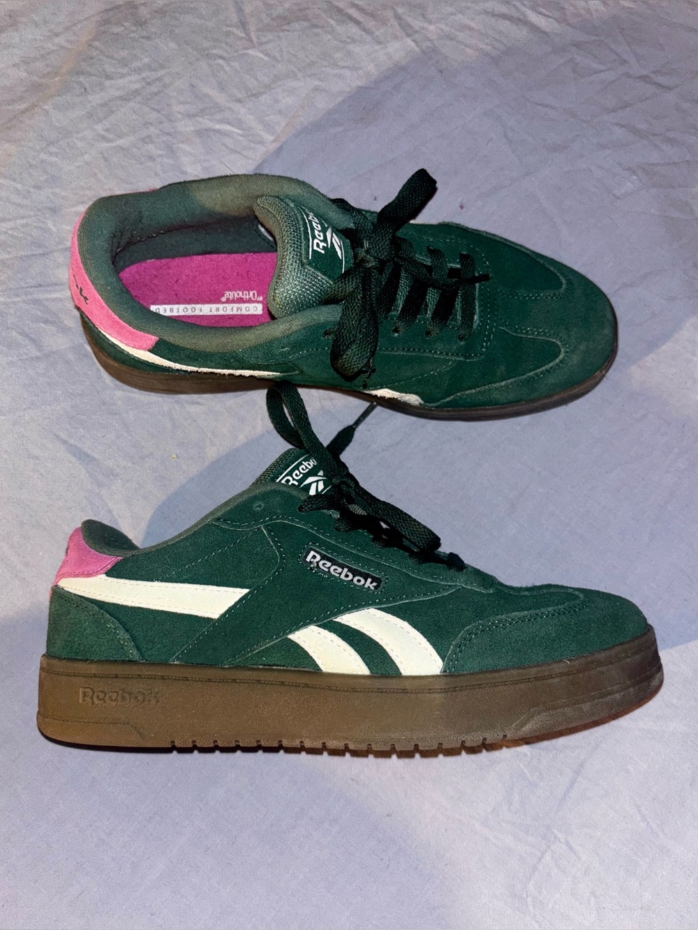 Reebok Green Suede Sneakers